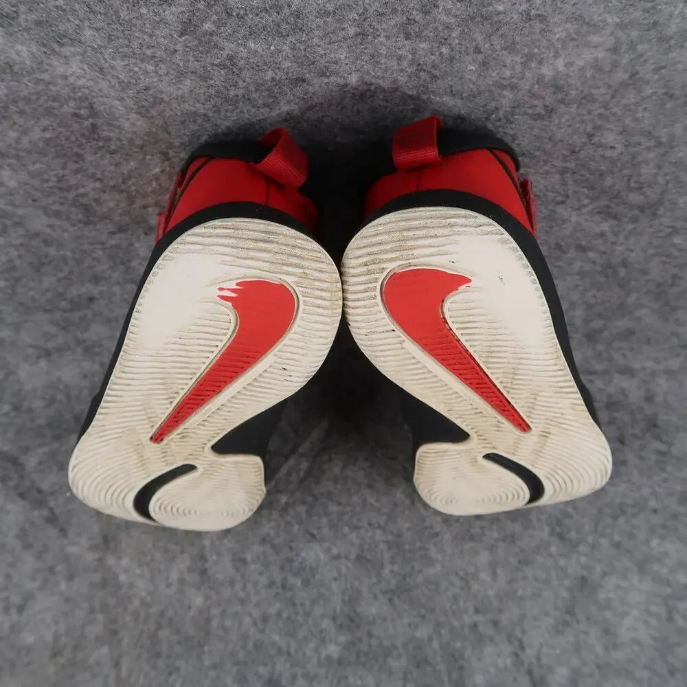 Nike Shoes Kids 13 Sneaker Team Hustle Mid Athletic Trainer Basketball Red Black - Picture 11 of 12